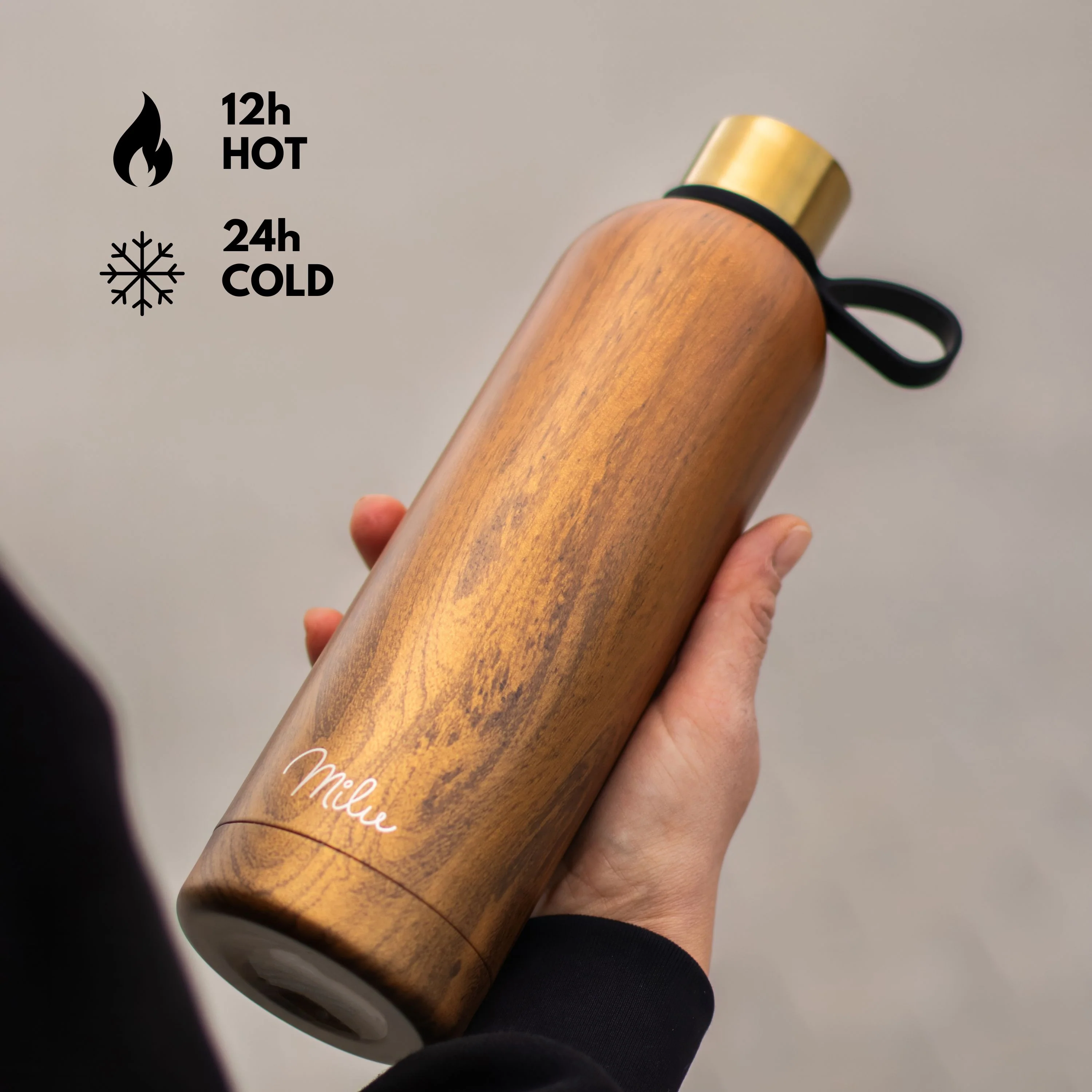 Milu isolierte, auslaufsichere Thermosflasche, Edelstahl (500 ml, 750 ml, 1000 ml) - Image 8