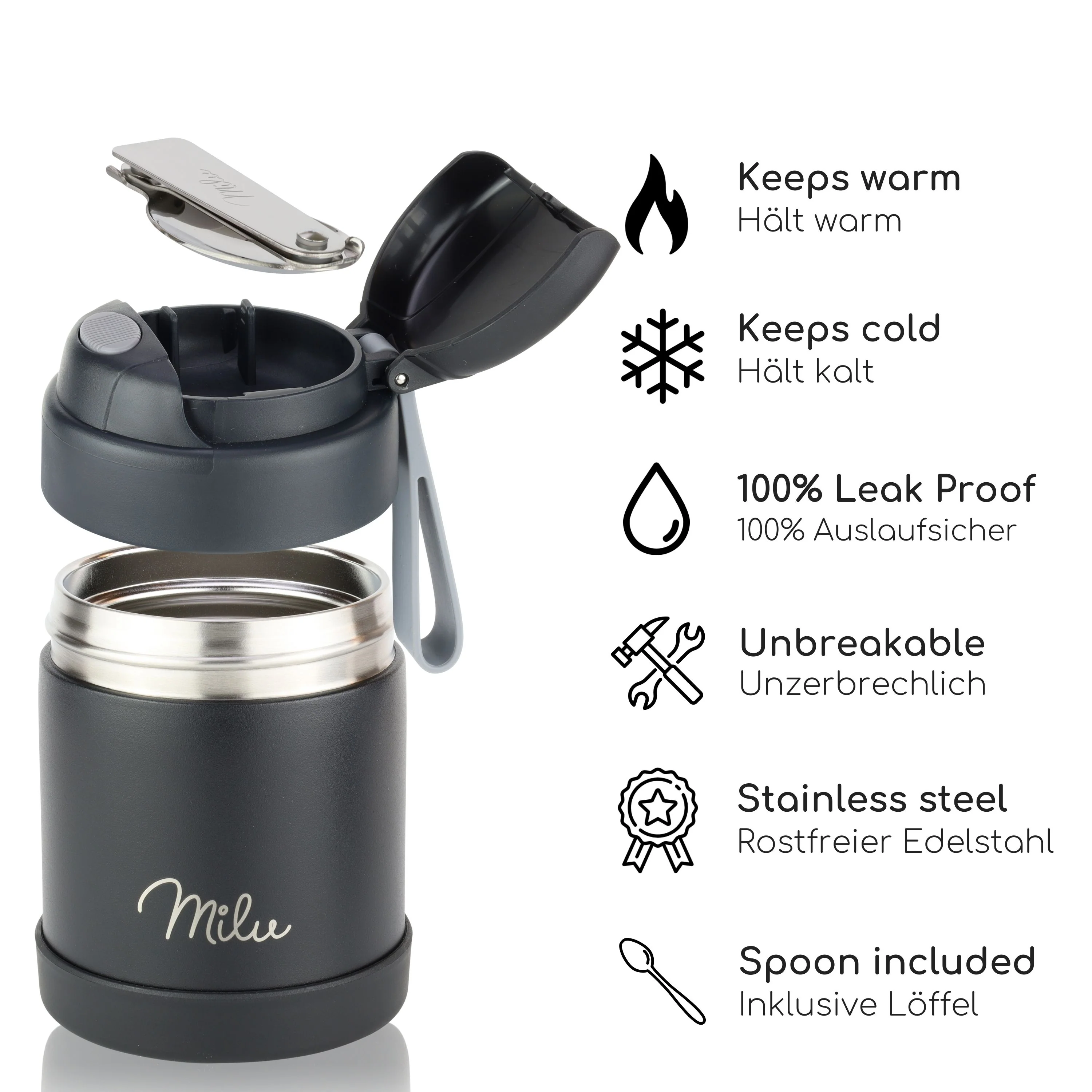 Milu® Thermobehälter für Essen Kinder (300 ml) - Image 3