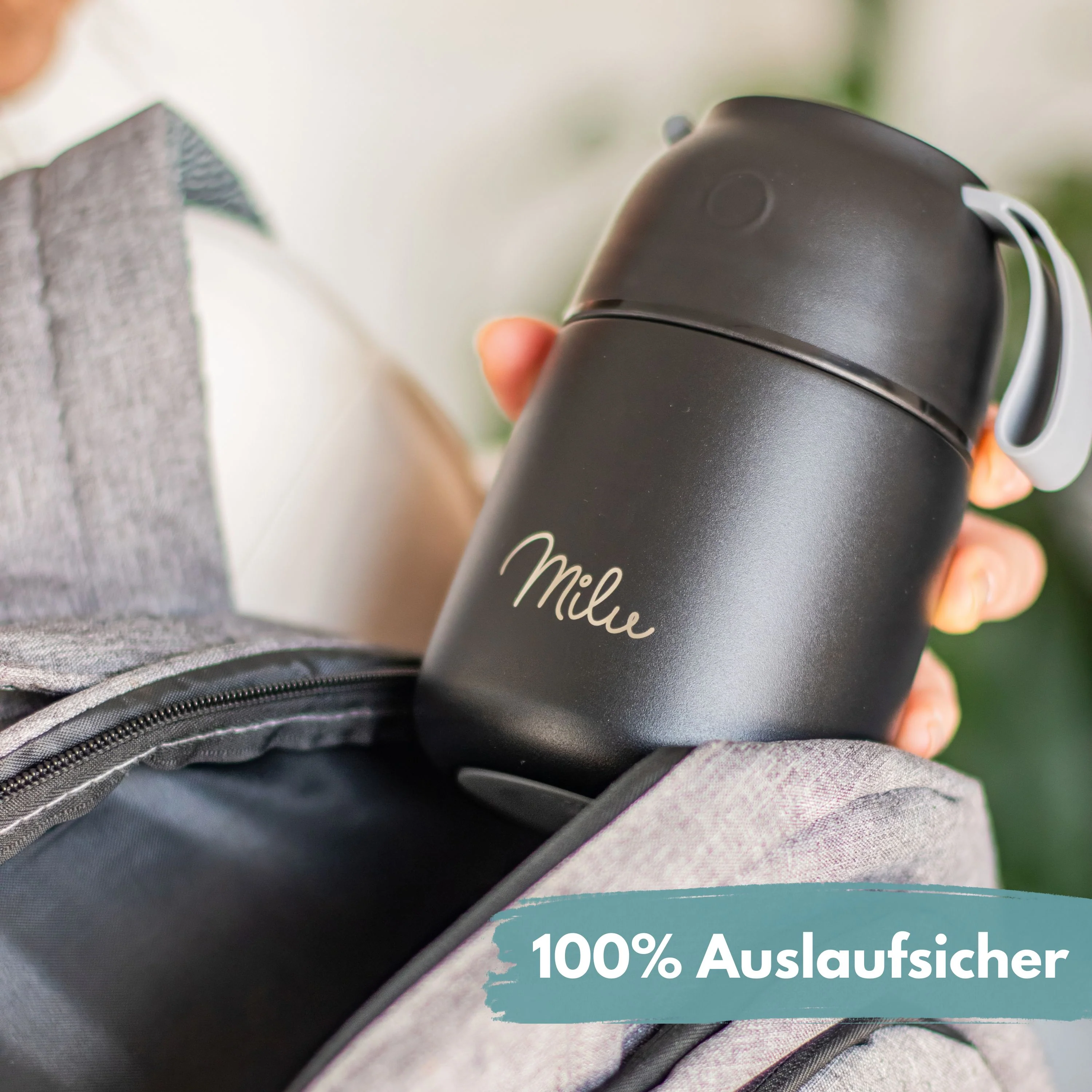 Milu® Thermobehälter für Essen, mit Löffel, auslaufsicher, isoliert (450 ml, 650 ml, 800 ml) - Image 7