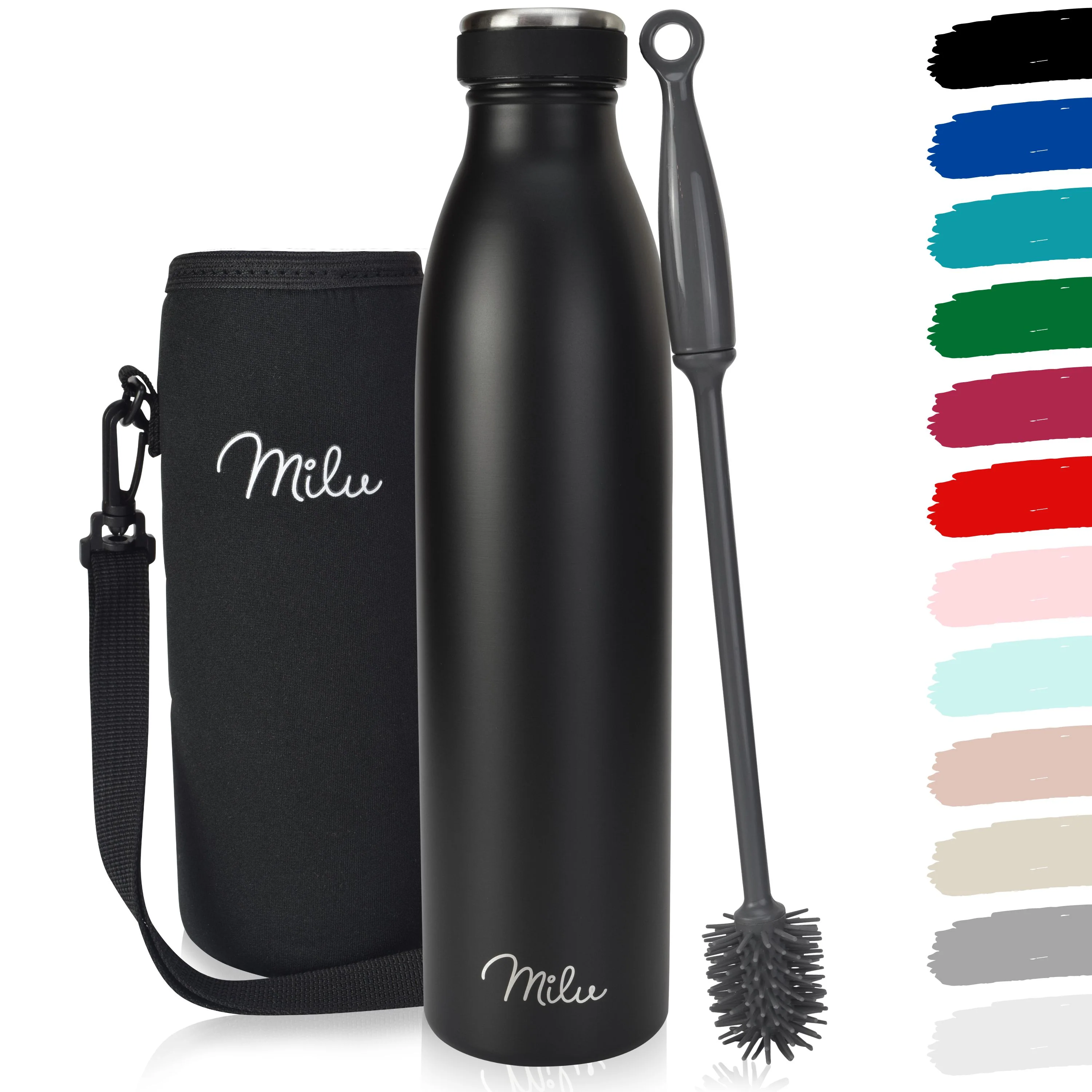Milu Edelstahl Trinkflasche 350ml, 500ml, 750ml, 1L, 1500ml - Image 29