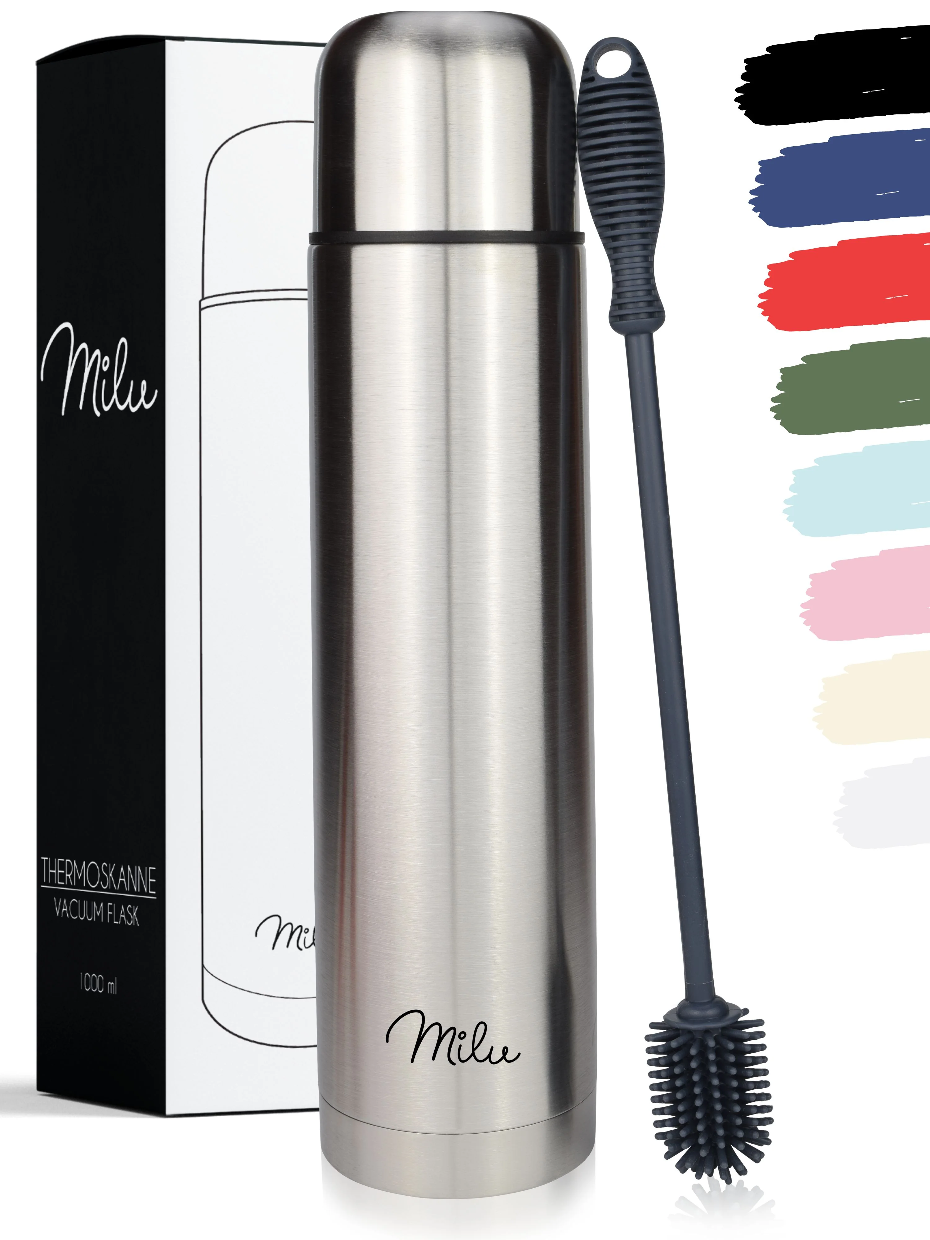 Milu Thermosflasche Thermoskanne Isolierflasche 1L, 750ml, 500ml - Image 10