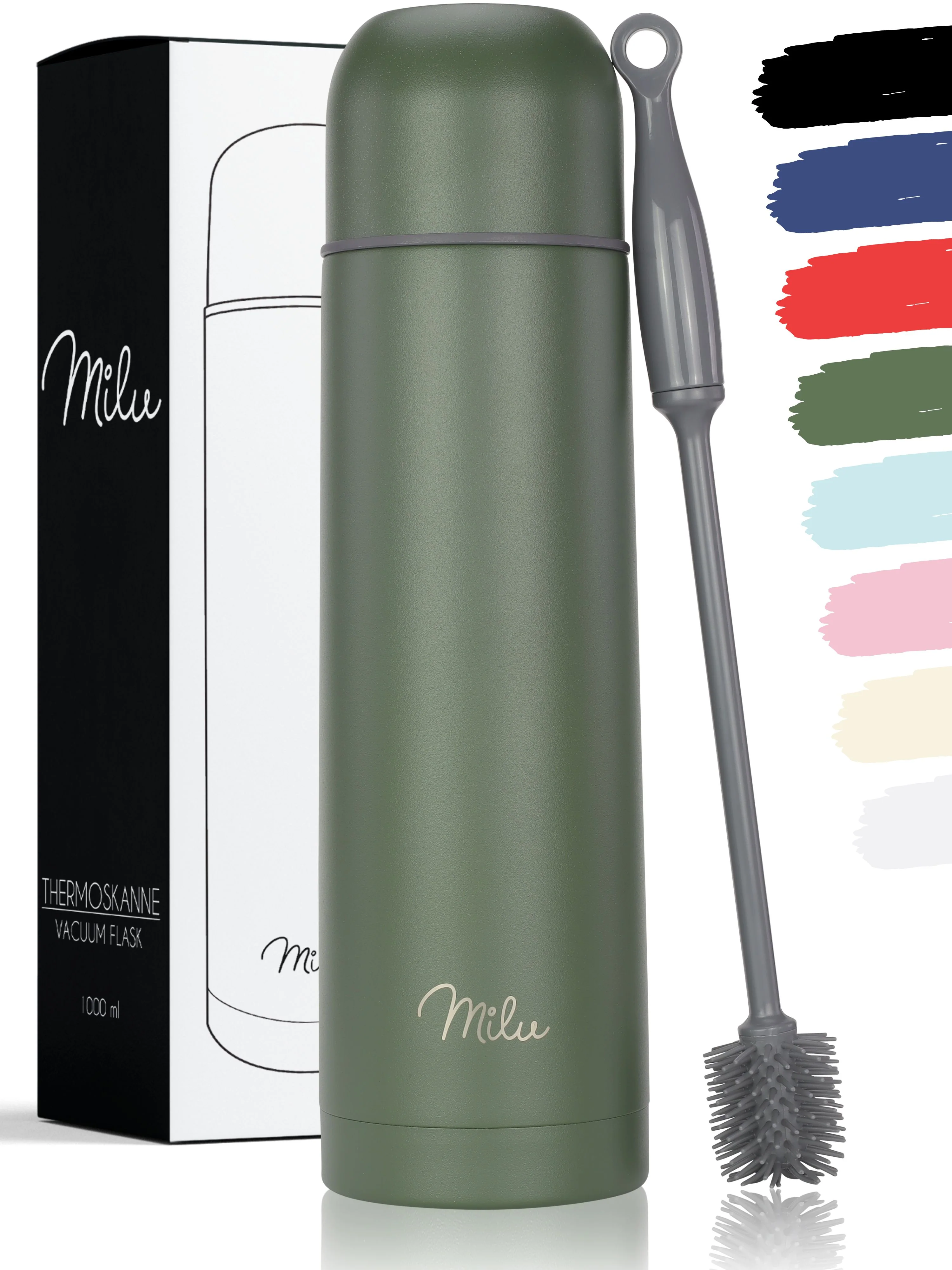 Milu Thermosflasche Thermoskanne Isolierflasche 1L, 750ml, 500ml - Image 12