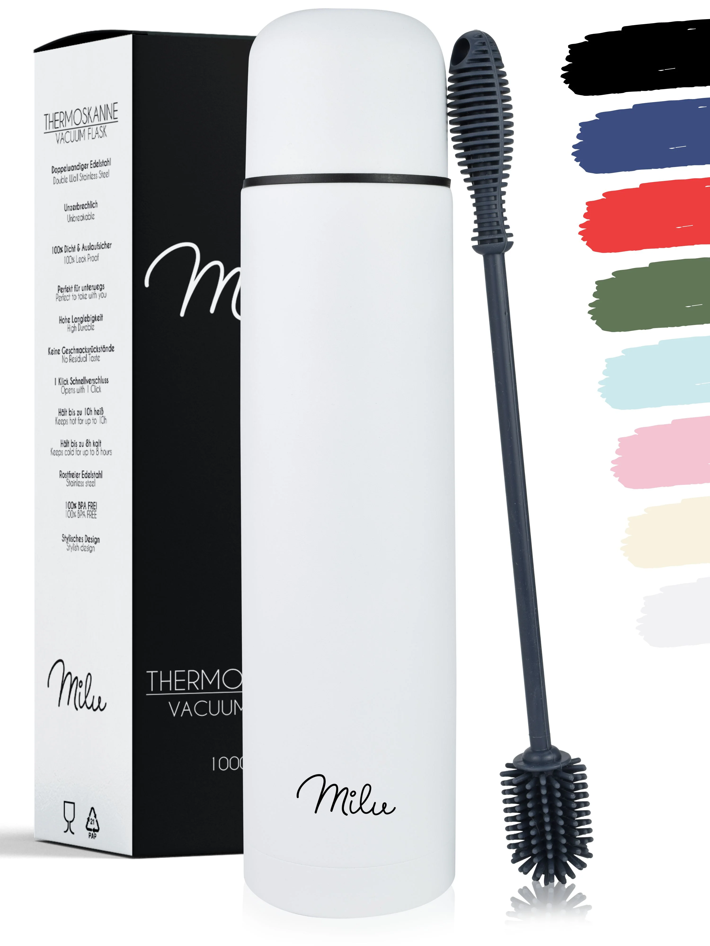 Milu Thermosflasche Thermoskanne Isolierflasche 1L, 750ml, 500ml - Image 15