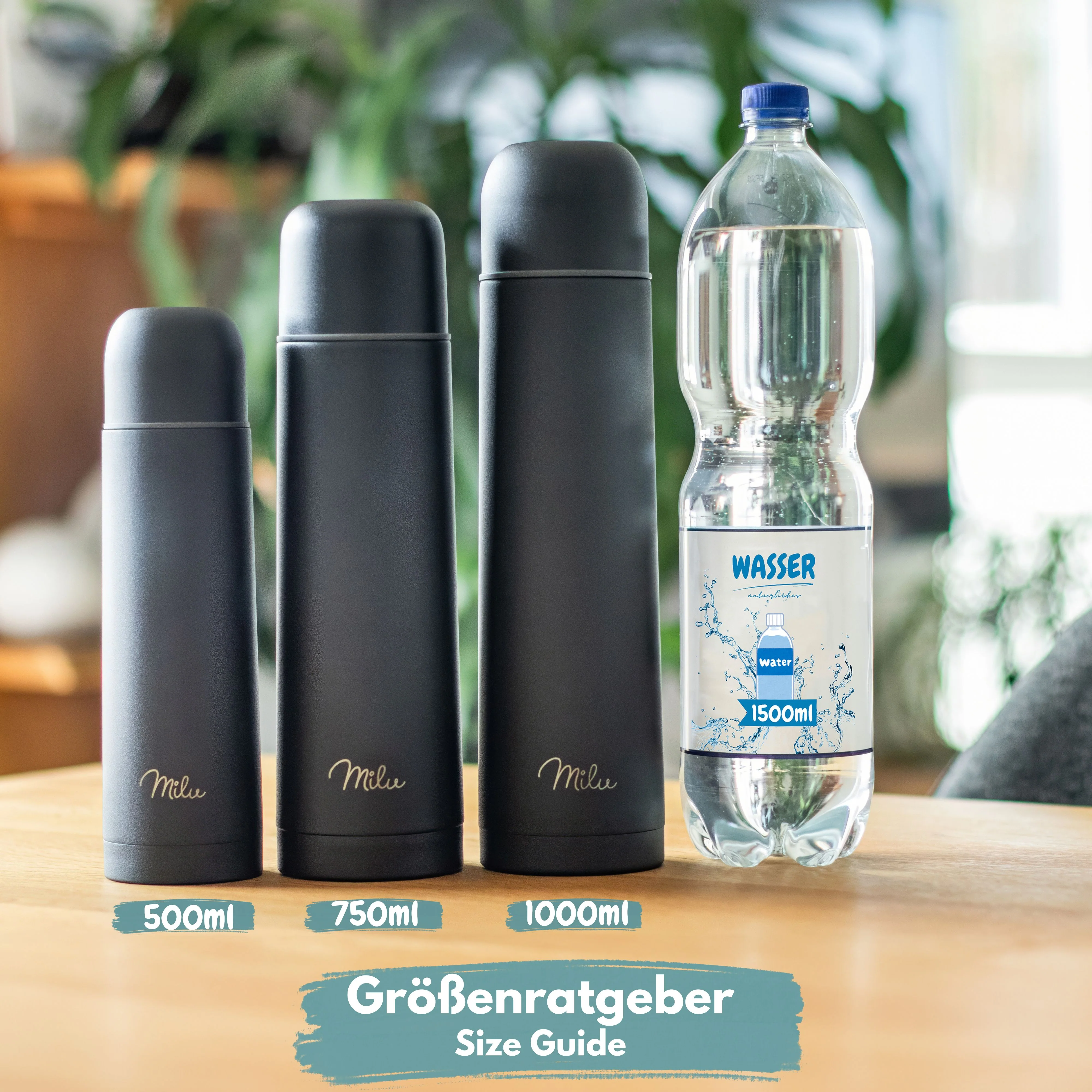 Milu Thermosflasche Thermoskanne Isolierflasche 1L, 750ml, 500ml - Image 4